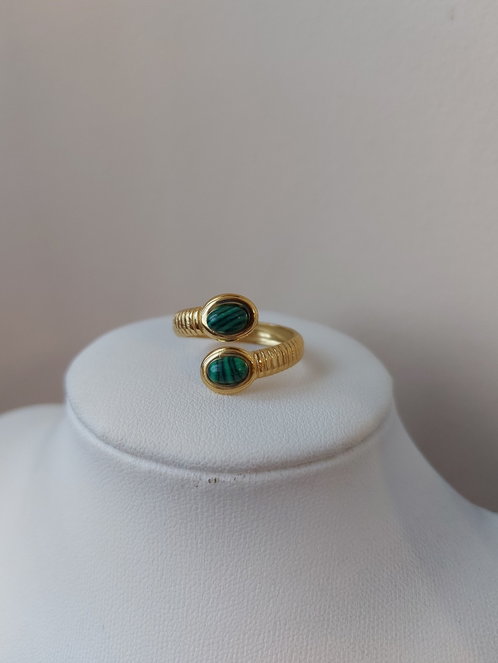 Green & Gold Color Wrap Style Adjustable Ring (Cant Ship Until May 16th)